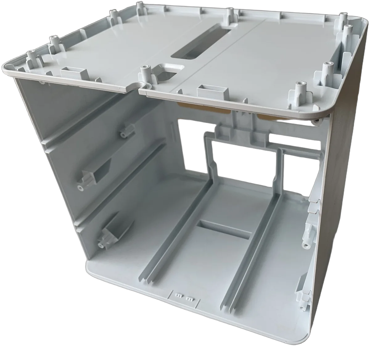 Moulded white plastic enclosure