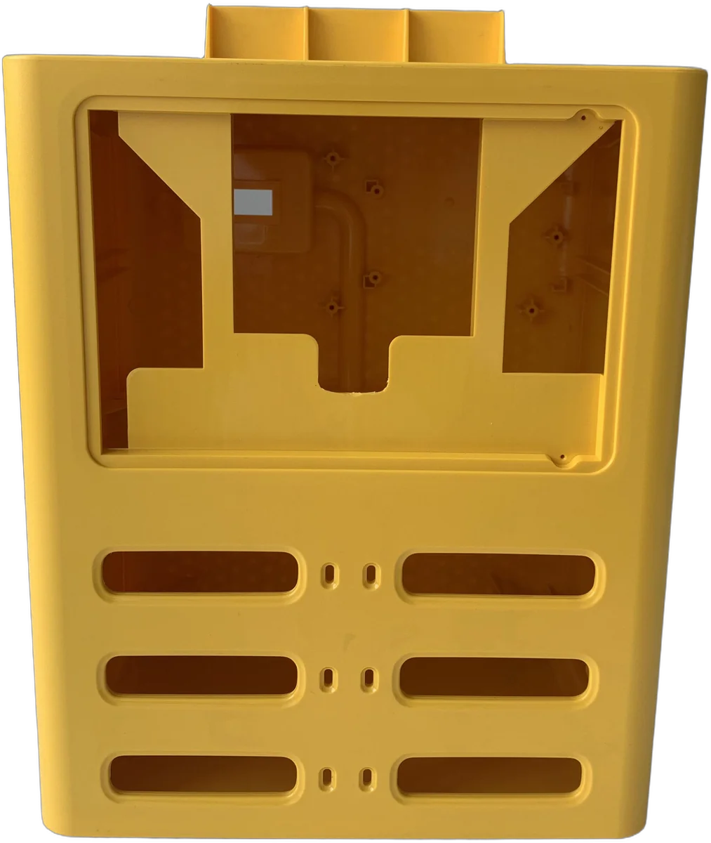 Yellow plastic meter housing
