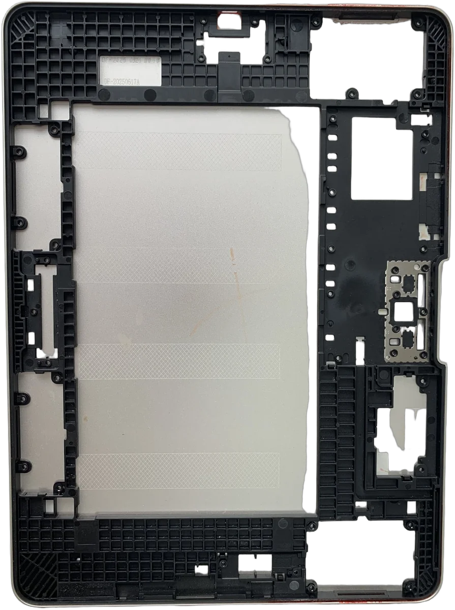Black plastic frame assembly