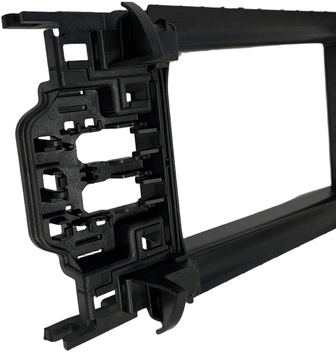 Black plastic frame part